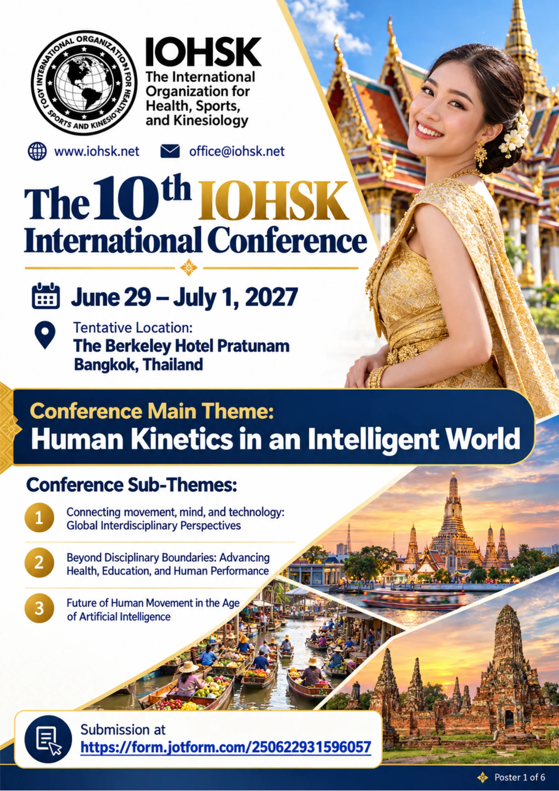 Official poster introducing the 10th IOHSK International Conference and its theme